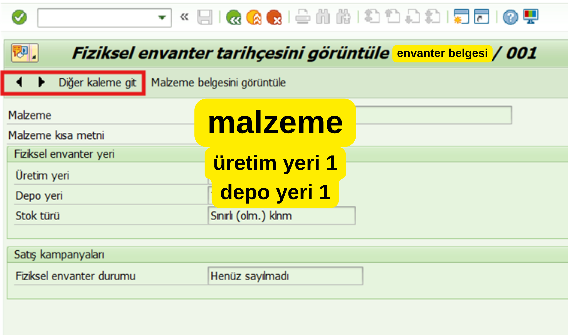 Fiziksel Envanter Tarihçesini Görüntüle