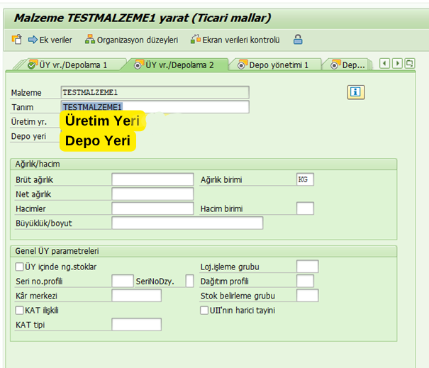 SAP MM01 Üretim ve Depo Yeri Görünümü 2 SAP MM01 Üretim ve Depo Yeri Görünümü 2